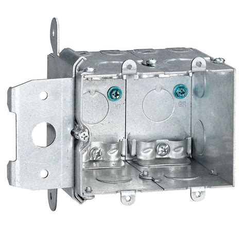 2 gang electrical box home depot|2 gang metal outlet box.